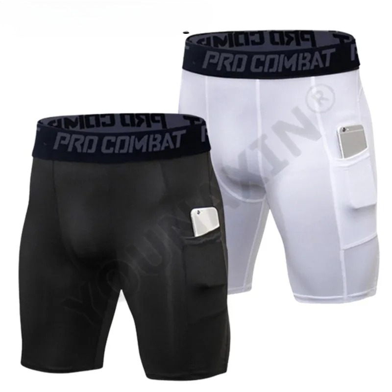 Mens Gym Shorts with Pockets W - مراجعة Compression Shorts Athletes وسعره