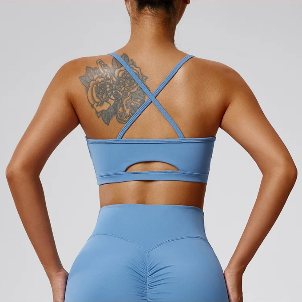 Sexy Cross Back Sports Bra Wom - مراجعة Quick Dry Underwear وسعره