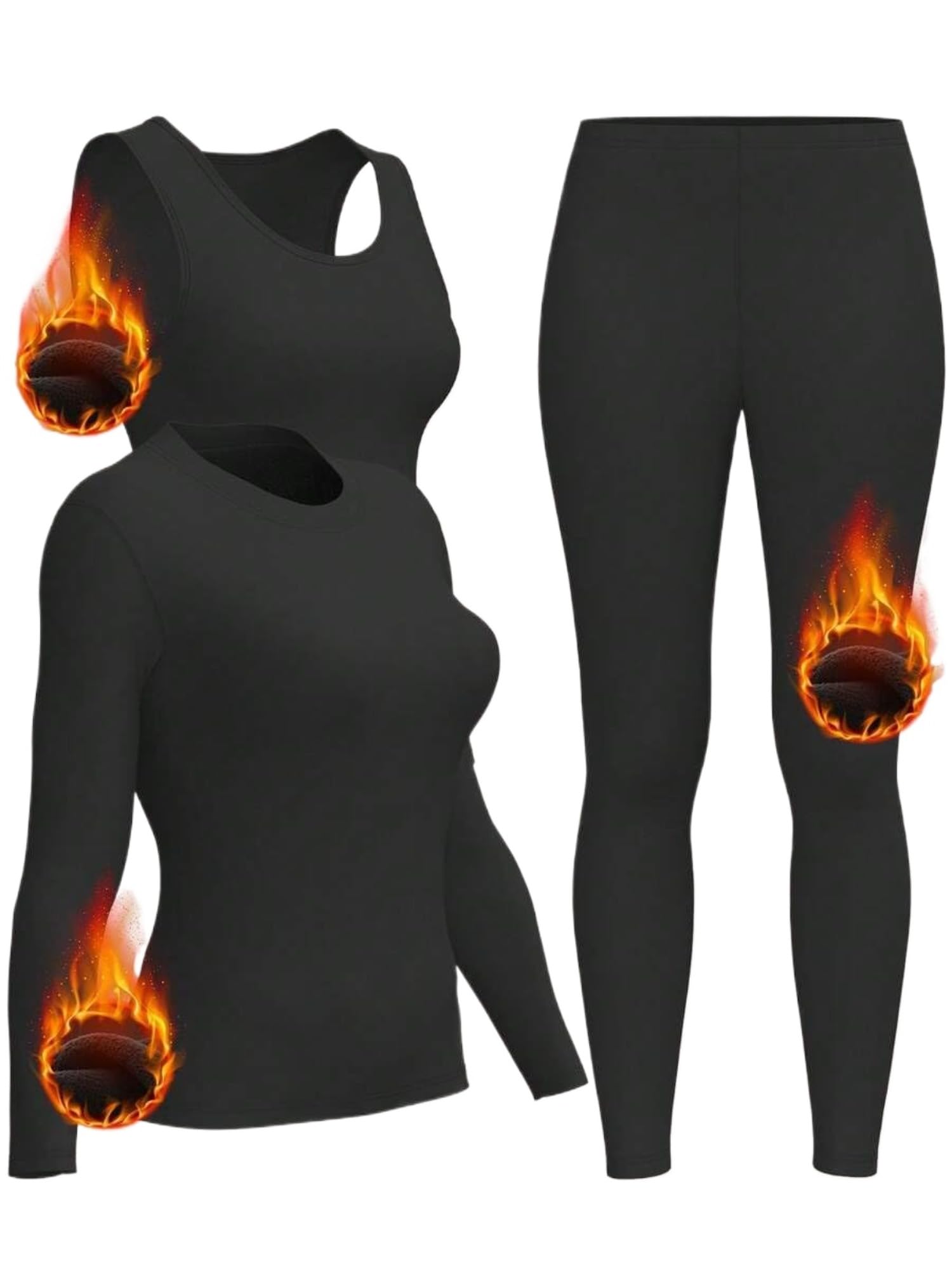 3pcs Women's Thermal Lined The - مراجعة Quick Dry Underwear وسعره