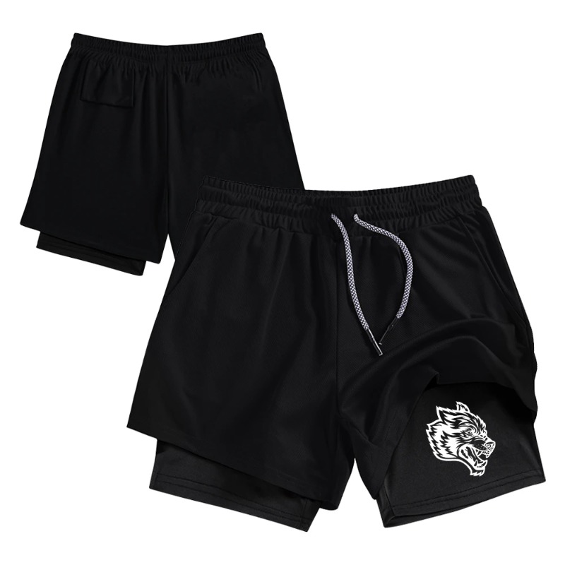 Streetwear Men's Double Layer  - مراجعة Compression Shorts Athletes وسعره