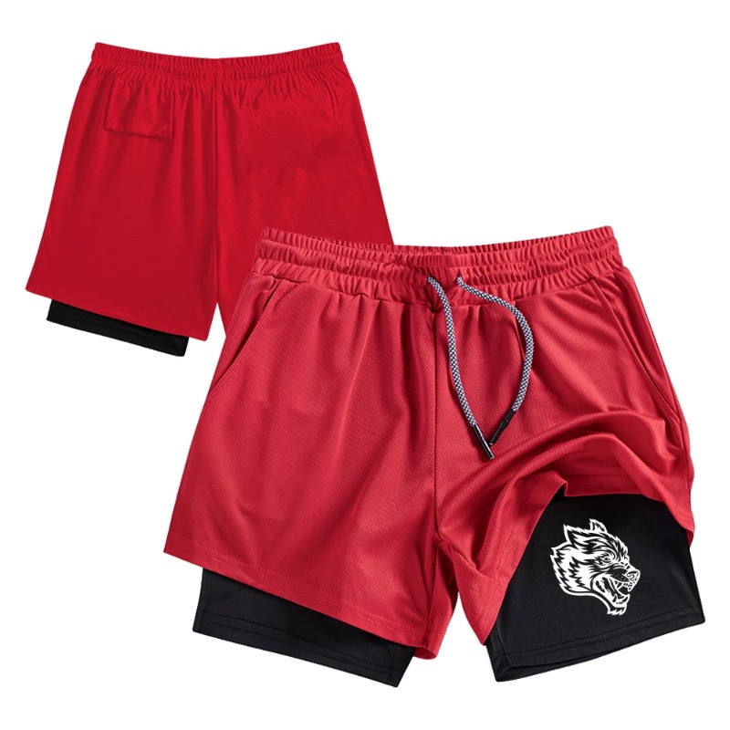Streetwear Men's Double Layer  - مراجعة Compression Shorts Athletes وسعره