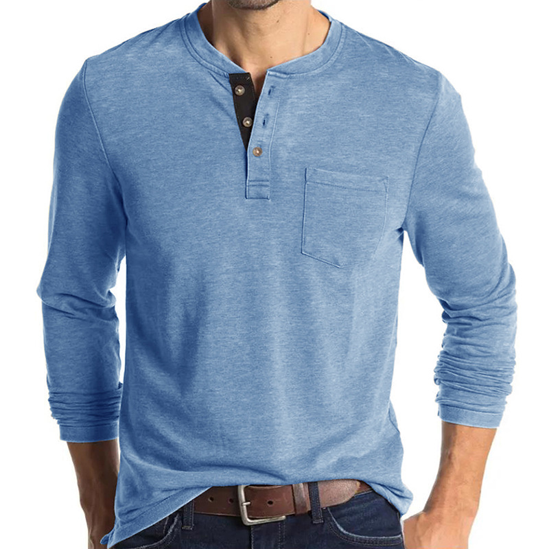 Men's Long Sleeve Henley Style - مراجعة Undershirt Crew Neck وسعره