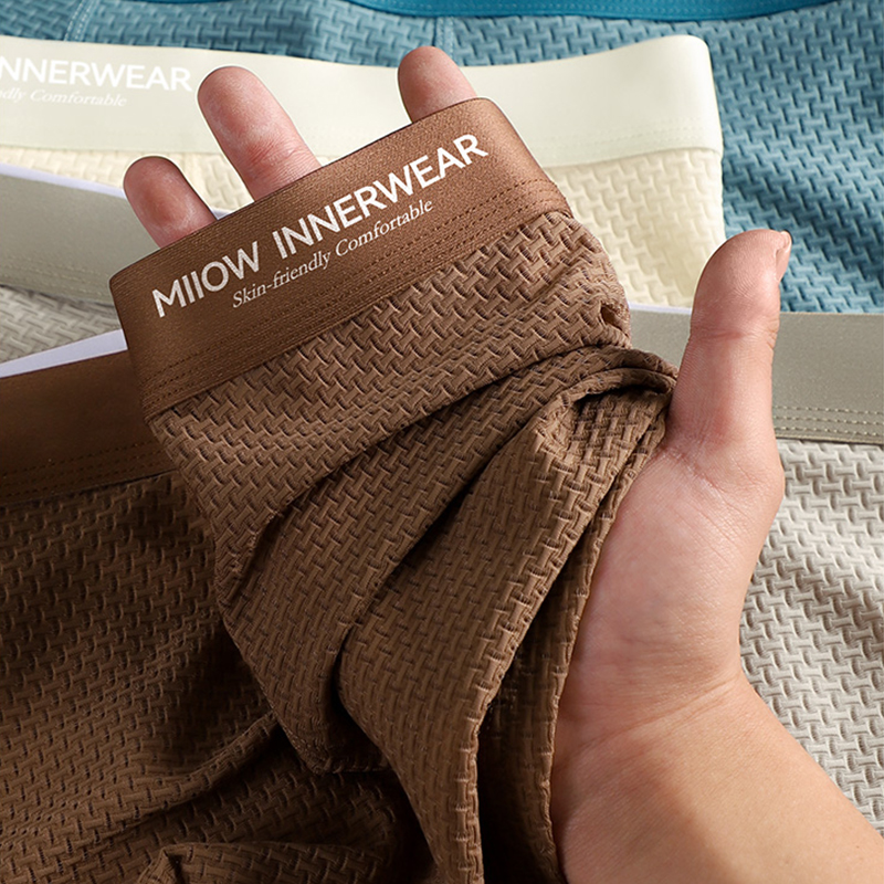 MiiOW 3Pcs Ice Silk Jacquard M - مراجعة Boxer Shorts Modal وسعره