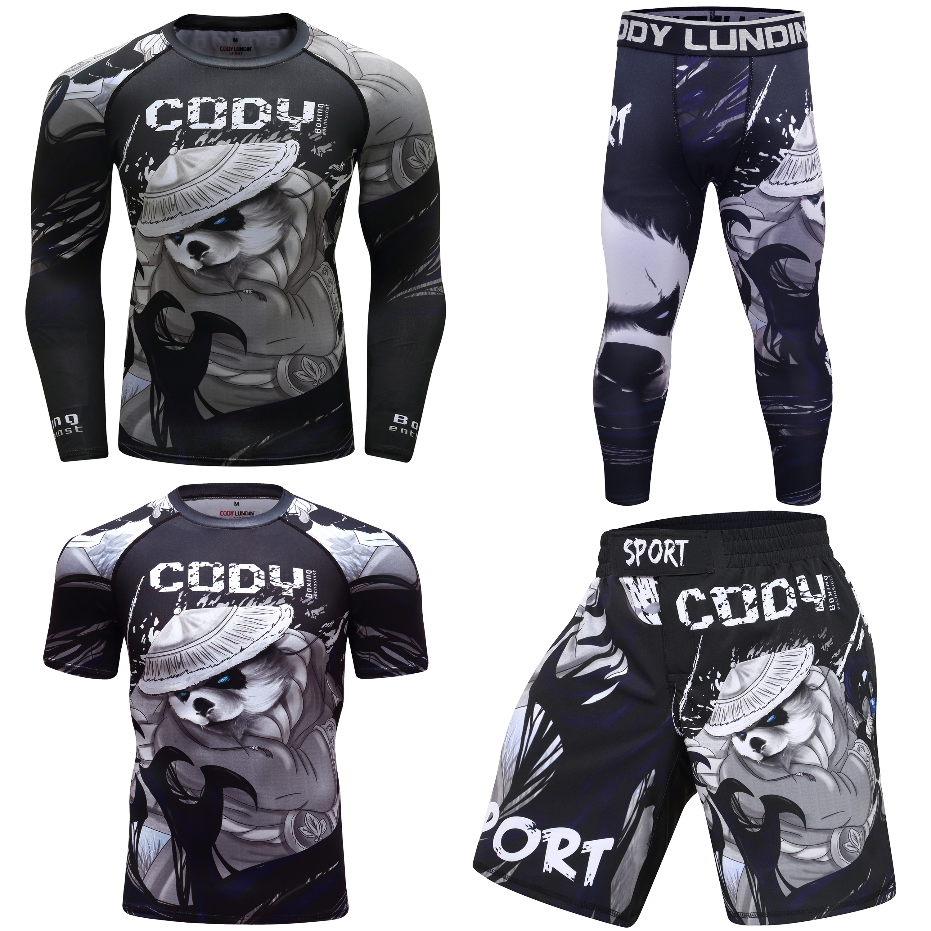 MMA boxing sets men 3d print R - مراجعة Compression Long Pant وسعره