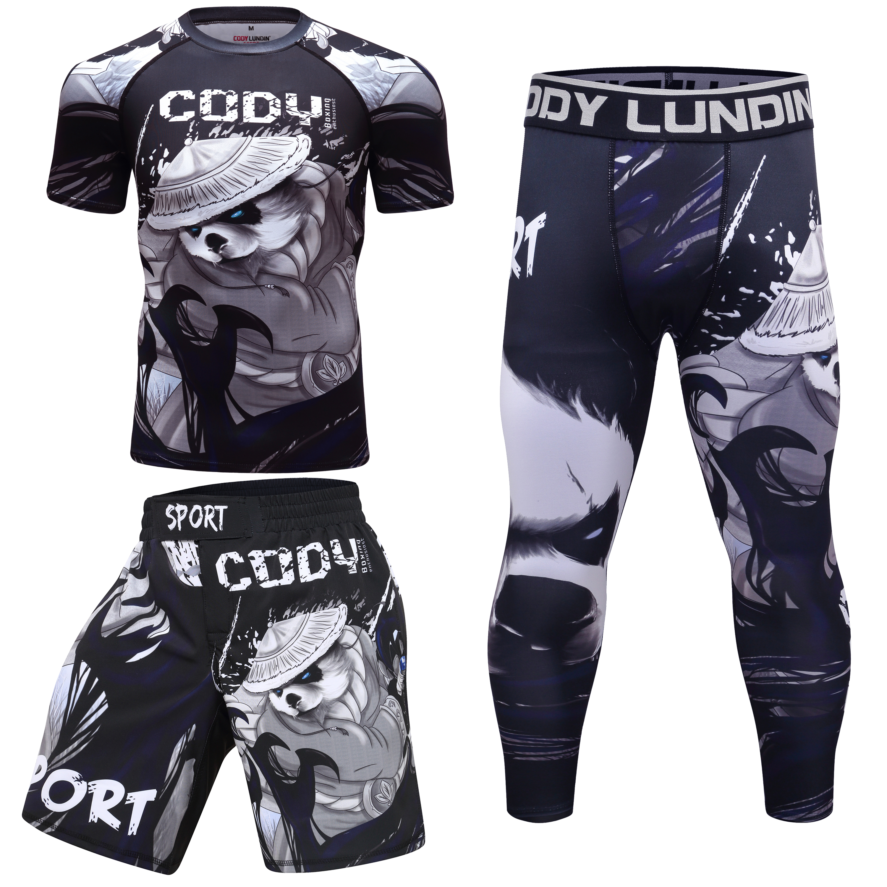 MMA boxing sets men 3d print R - مراجعة Compression Long Pant وسعره