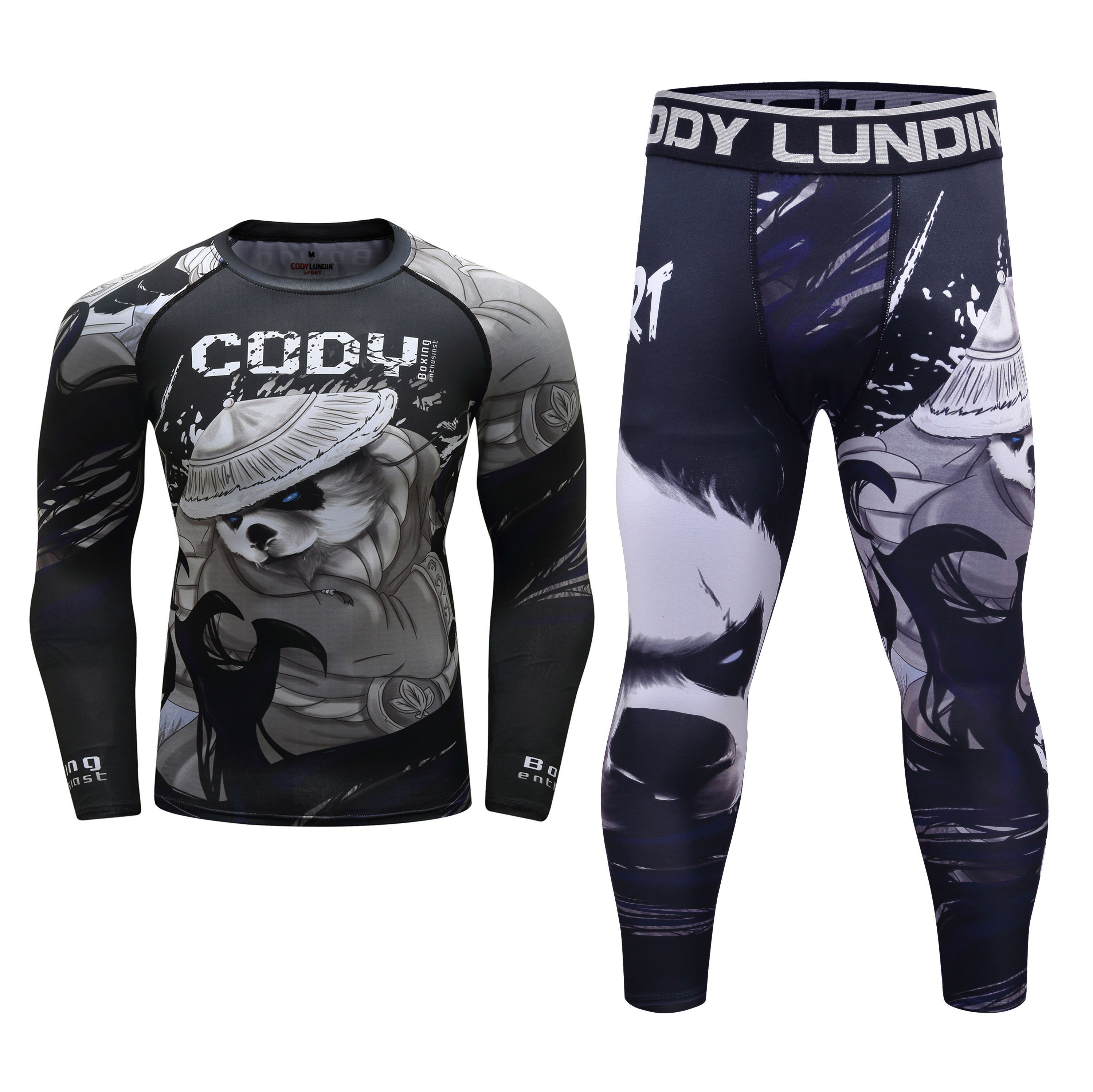 MMA boxing sets men 3d print R - مراجعة Compression Long Pant وسعره
