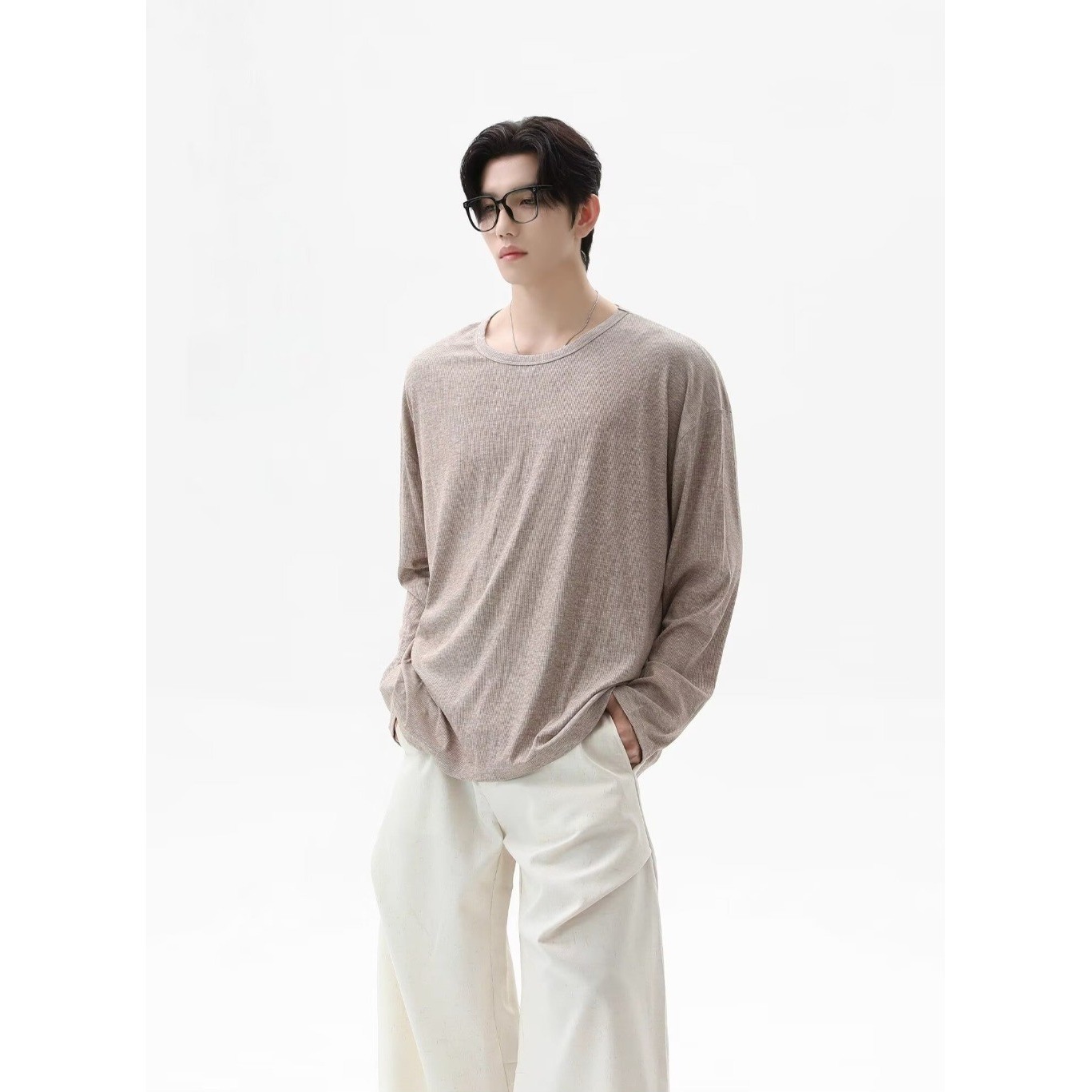 2026 Autumn New Texture Long S - مراجعة Undershirt Crew Neck وسعره