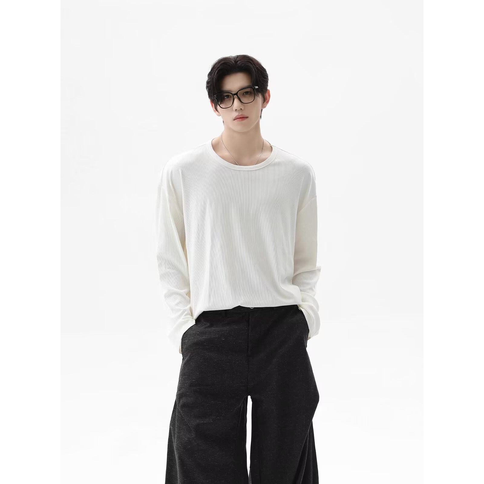 2026 Autumn New Texture Long S - مراجعة Undershirt Crew Neck وسعره