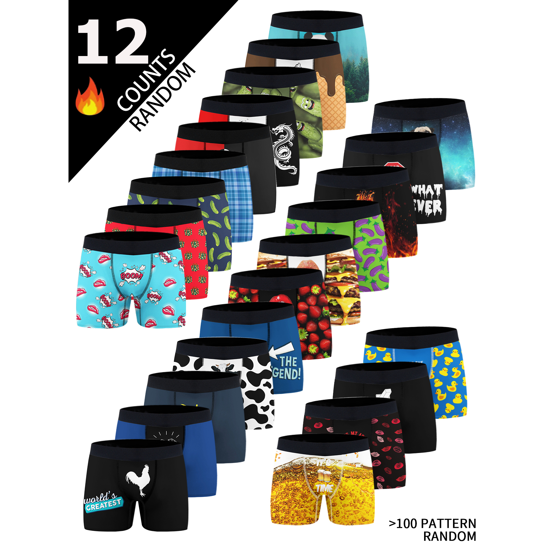 12 Pack Surprise Boxes Of Men' - مراجعة Multi Pack Underwear وسعره