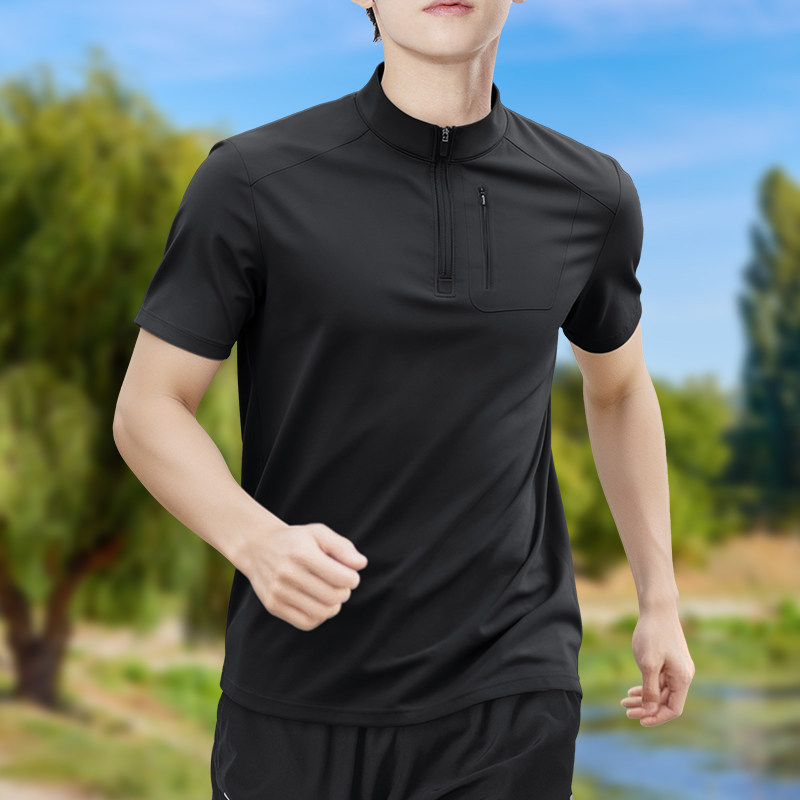 Men's Half-Zip High-Stretch Qu - مراجعة T Shirt Tight Fit وسعره