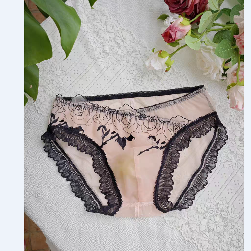 Men's Elegant Embroidery Lace  - مراجعة Pouch Boxer Pouch وسعره