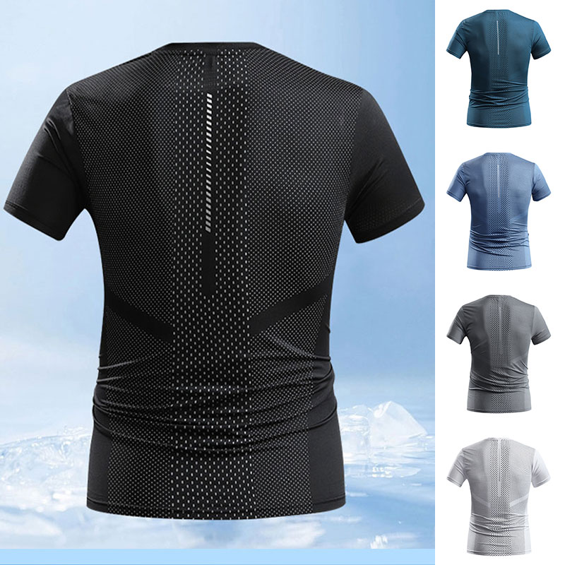 Men Summer Sports T-shirt Quic - مراجعة T Shirt Tight Fit وسعره